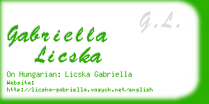 gabriella licska business card